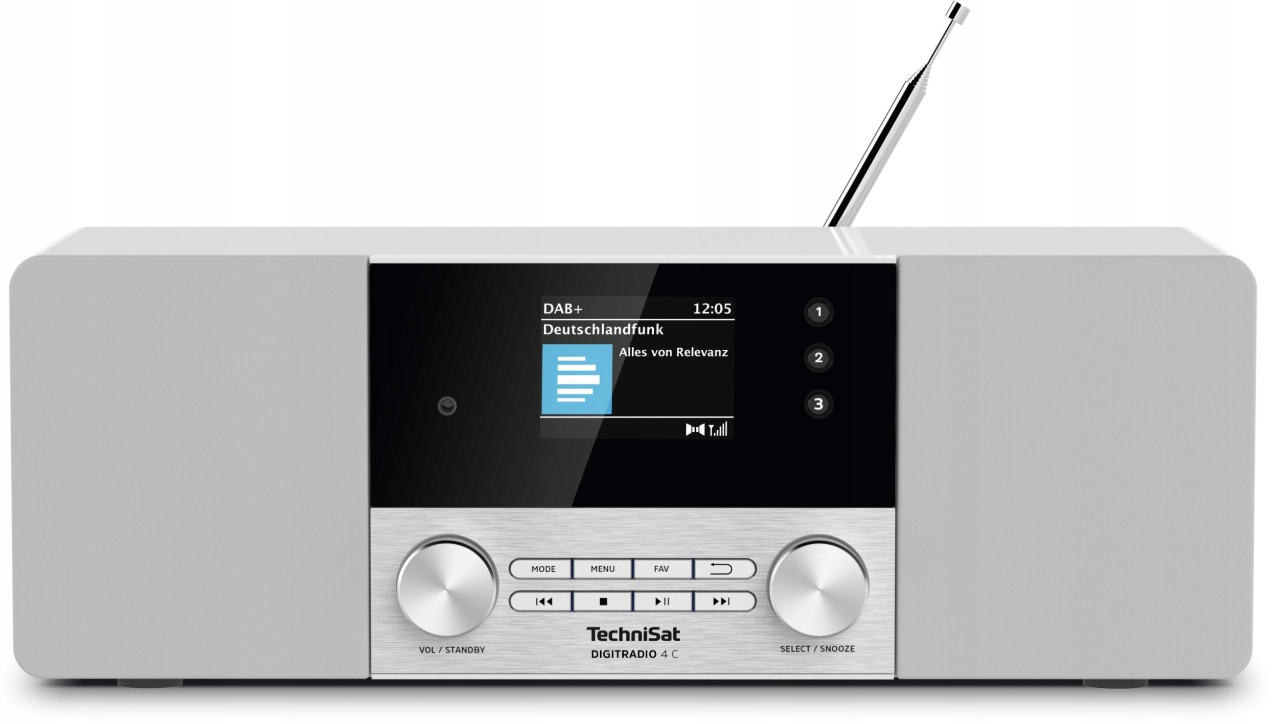 TechniSat DigitRadio 4C CD USB FM DAB+ Bluetooth RDS AUX Biały