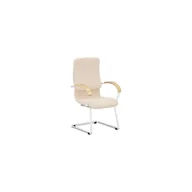 Krzesła - Krzesło Konferencyjne Nova Wood Steel CF LB Alu Nowy Styl - miniaturka - grafika 1