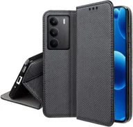 Etui i futerały do telefonów - Etui z klapką do Realme 14x 5G Zamykane Czarne Futerał + Szkło 9H - miniaturka - grafika 1