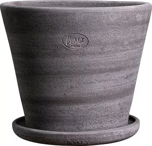 Doniczka Julie Rustic 40 cm szara z podstawką - Donice - miniaturka - grafika 1