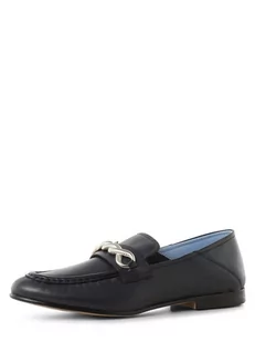 Tommy Hilfiger - Skórzane loafersy damskie, niebieski - Czółenka - miniaturka - grafika 1
