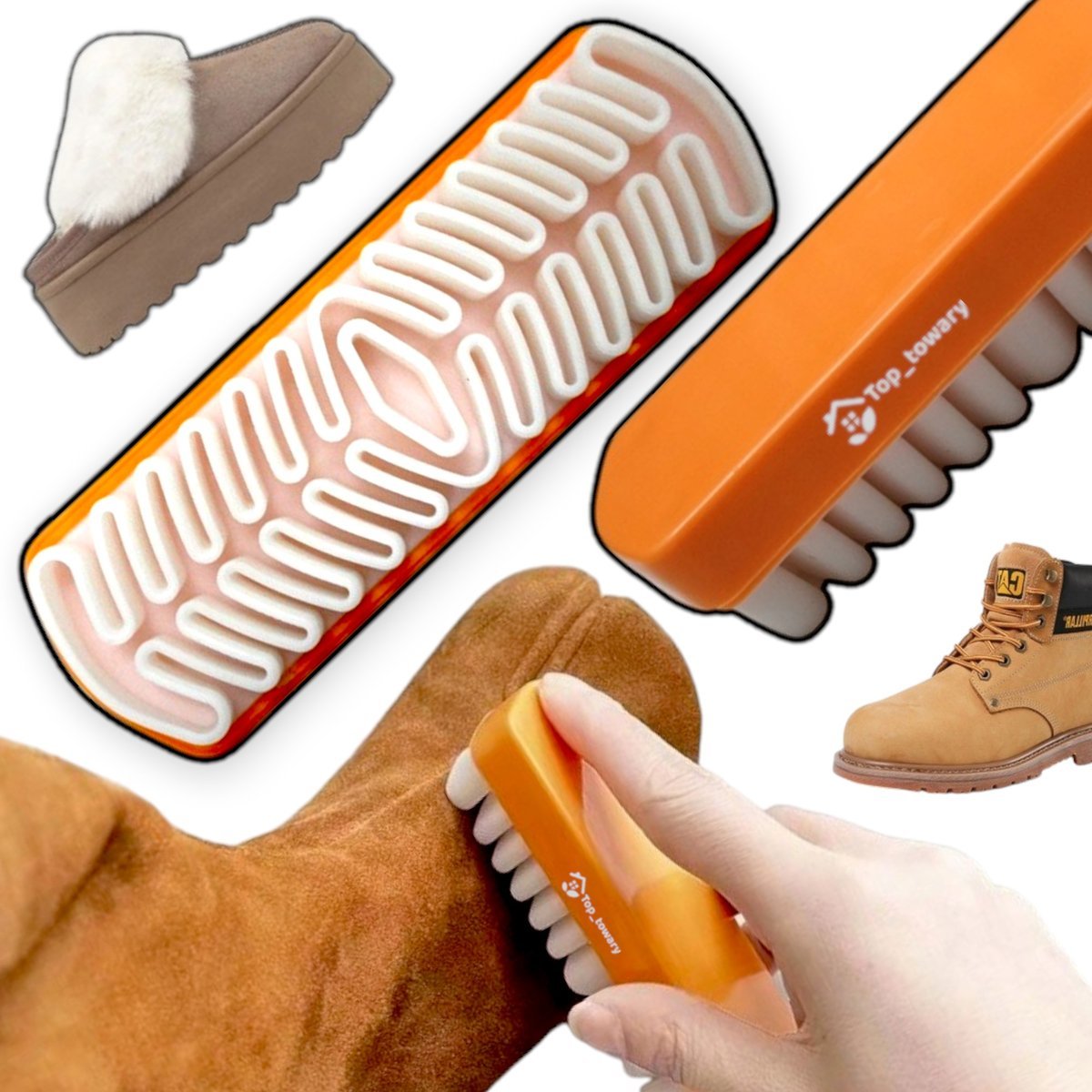 SZCZOTKA GUMOWA DO CZYSZCZENIA ZAMSZU I NUBUKU PROFESJONALNA SKUTECZNA