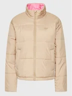 Kurtki i kamizelki sportowe damskie - adidas Kurtka puchowa HM2614 Beżowy Relaxed Fit - miniaturka - grafika 1