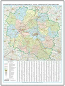 Mapy i plansze edukacyjne - EkoGraf, Województwo kujawsko-pomorskie mapa ścienna na podkładzie wdrewnianej ramie, 1:200 000 - miniaturka - grafika 1