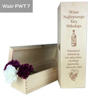Gadżety dla niej i dla niego - Skrzynka na wino Wino najlepszego taty z imieniem Prezent na Dzień Ojca - miniaturka - grafika 1