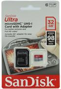 Karty pamięci - Karta Sandisk Micro SD 32 GB ULTRA (microSD HC) 98 MB/s - miniaturka - grafika 1