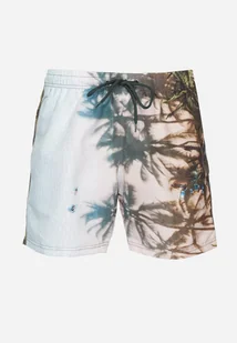 Ciemnozielone Kąpielówki ze Wzorem Palm Lillemea - Kąpielówki męskie - miniaturka - grafika 1