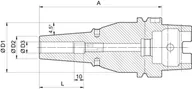 Uchwyty wiertarskie - Uchwyt termokurczliwy DIN69863A, chwyt A-63 SL 12x70mm HAIMER - miniaturka - grafika 1