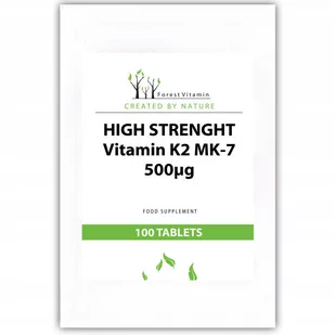 Forest Witamina K2 MK-7 500mcg 100 tab Naturalna - Witaminy i minerały - miniaturka - grafika 1