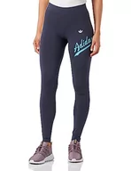 Legginsy - adidas Obcisłe legginsy damskie, Shadow Navy/Wonder White, 10, Shadow Navy/Wonder White, 66 - miniaturka - grafika 1