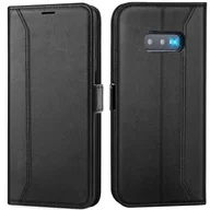 Etui i futerały do telefonów - Etui na telefon komórkowy Samsung Galaxy S10e flip case składane etui ochronne, czarne - miniaturka - grafika 1