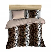 Pościel - pościel z polaru 140x200 + 1 poszewka P 308-1 DUO tygrys / beż - miniaturka - grafika 1