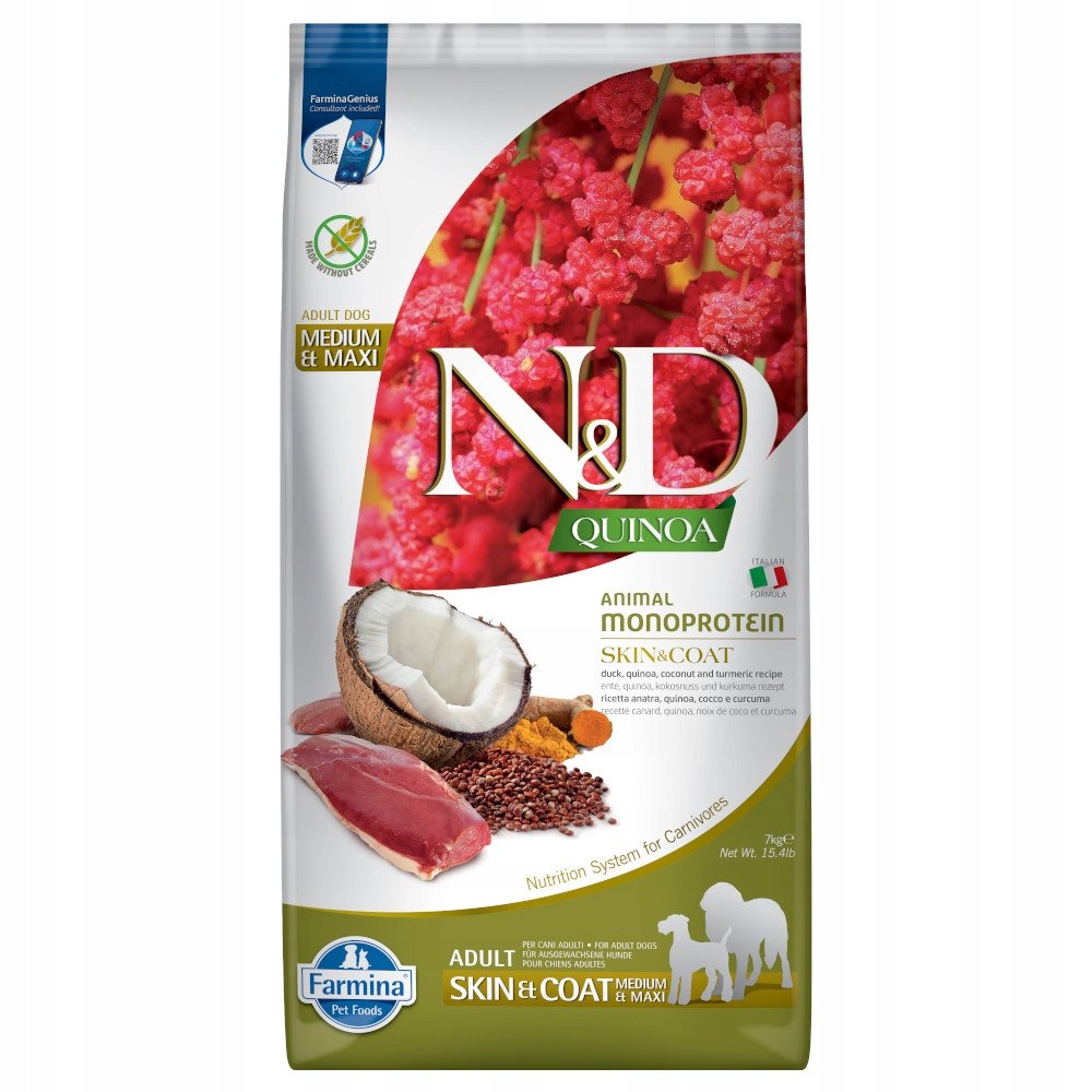 Farmina N&D Grain Free Quinoa Skin & Coat Duck 7 kg