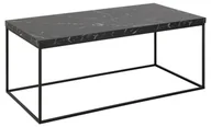 Ławy i stoliki kawowe - Stolik Kawowy Barossa 110X55 Czarny Mat / Czarny Marmur Marquina - miniaturka - grafika 1