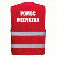 Odzież robocza - Kamizelka odblaskowa PORTWEST Czerwony XXL/XXXL nadruk POMOC MEDYCZNA - miniaturka - grafika 1