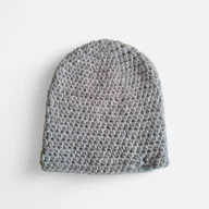 Czapki damskie - Ciepła czapka z wełny i alpaki- naturalny melanż - miniaturka - grafika 1