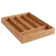 Pojemniki na sztućce - producent niezdefiniowany Pojemnik na sztućce wkład do szuflady 5 przegródek drzewo bambusowe B01DDNIAY - miniaturka - grafika 1