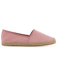 Buty sportowe damskie - Buty Tommy Hilfiger Embroidered Espadrille FW0FW07101-TQS - różowe - miniaturka - grafika 1