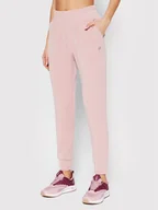 Spodnie sportowe damskie - 4F Spodnie dresowe H4L22-SPDD015 Różowy Regular Fit - miniaturka - grafika 1