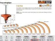 Frezy - CMT Frez HM R=6,35 D=25,4 I=12,7 S=8 938.254.11 - miniaturka - grafika 1