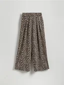 Spodnie damskie - Reserved - Luźne spodnie z zakładkami - wielobarwny - miniaturka - grafika 1