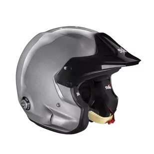 Kask otwarty Stilo Venti TROPHY JET Hans srebrny (FIA) - Kaski do sportów motorowych - miniaturka - grafika 3