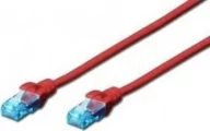 Kable miedziane - Digitus CAT 5e U-UTP patch cable PVC AWG 26/7 length 20m color red DK-1512-200/R - miniaturka - grafika 1