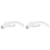 Lampy ogrodowe - vidaXL Zewnętrzne kinkiety LED z czujnikami, 2 szt., białe, aluminium - miniaturka - grafika 1