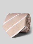 Krawaty i muchy męskie - Krawat z mieszanki jedwabiu i lnu ze wzorem na całej powierzchni (8 cm) - miniaturka - grafika 1