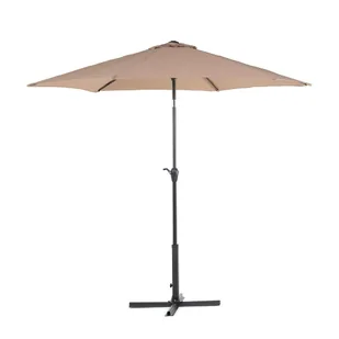 Beliani Parasol ogrodowy - mokka - o 267 cm - metalowy - VARESE - Parasole ogrodowe - miniaturka - grafika 1