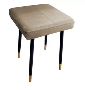 Taboret MAX MG09 szary beż podstawa czarna/złota - Taborety i hokery - miniaturka - grafika 2