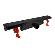 Odpływy liniowe - Odpływ liniowy z rusztem dwustronnym Jano Monolith czarny 70 cm - miniaturka - grafika 1