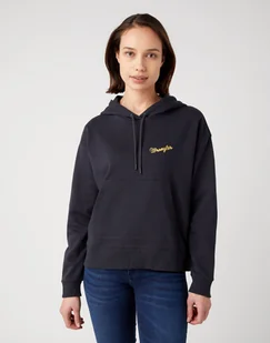 WRANGLER REGULAR HOODIE DAMSKA BLUZA Z KAPTUREM FADED BLACK 112343673 W627018280 - Wrangler - Bluzy damskie - miniaturka - grafika 1