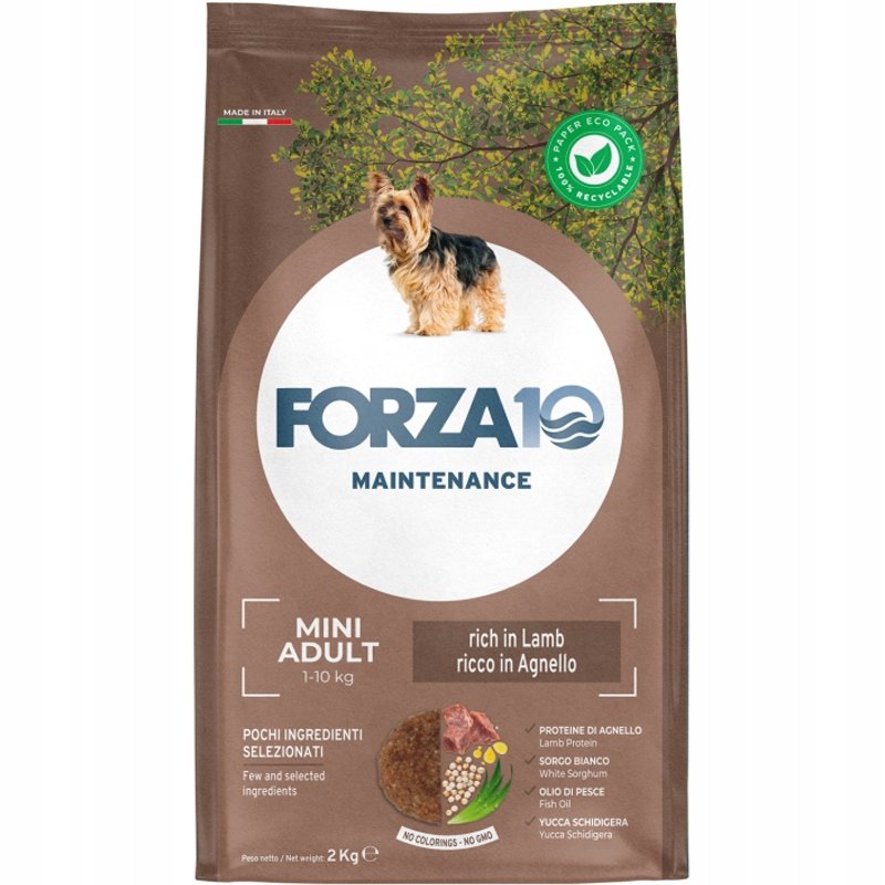Forza10 Karma dla psa FORZA10 Mini Maintenance, z jagnięciną i ryżem, 2 kg