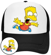 Czapki i chusty sportowe męskie - Czapka z Daszkiem Simpsonowie Czarna z Nadrukiem Na Lato Siatka Bejsbolówka - miniaturka - grafika 1