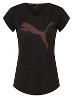 Koszulki sportowe damskie - Puma - T-shirt damski, czarny|szary - miniaturka - grafika 1