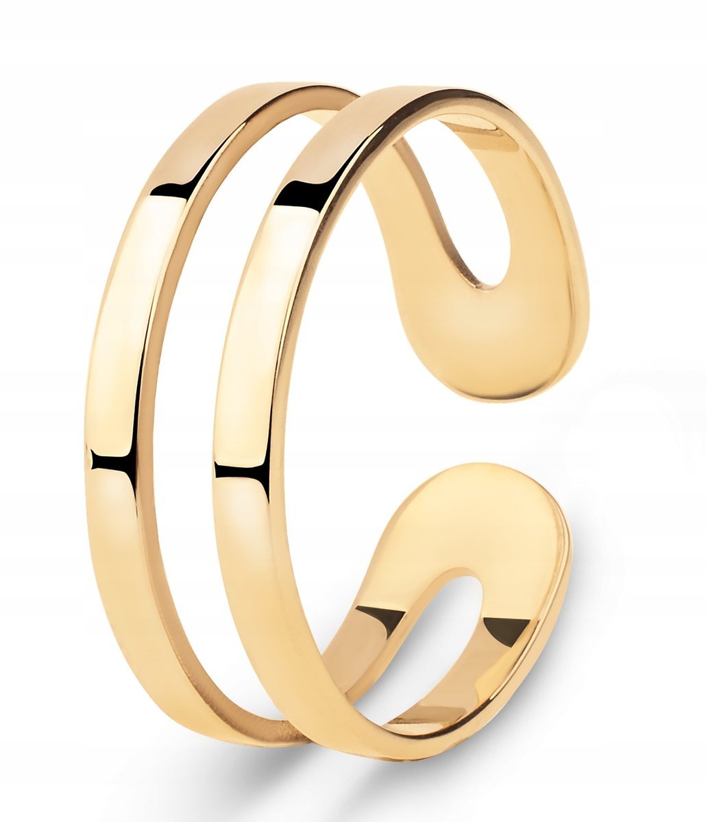 ZŁOTY KLASYCZNY PIERŚCIONEK MEZZO APERTO III 333