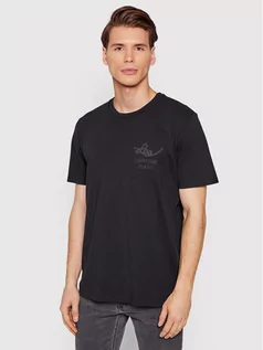 Koszulki męskie - Lee T-Shirt Graphic Tee L60SFE01 Czarny Regular Fit - grafika 1