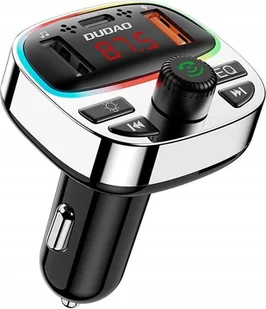Dudao R2PRO+ PD25W Bluetooth 5.3 RGB - czarno-srebrny - Transmitery FM - miniaturka - grafika 1