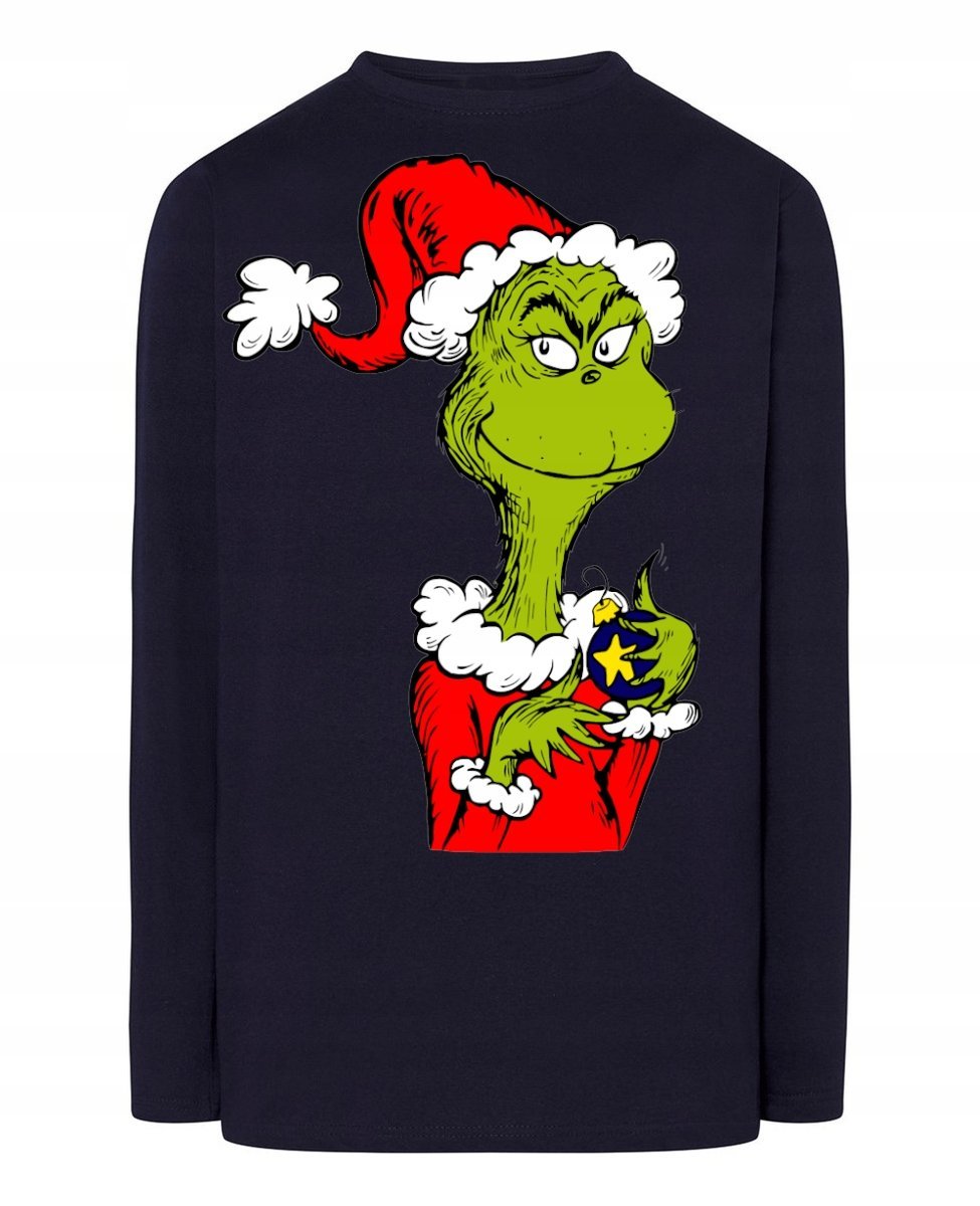 Longsleeve męski nadruk Grinch Święta Rozm.XL