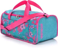 Torby sportowe - Torba fitness Meteor Nepr 20 l niebieski/różowy kwiaty , torba treningowa, torba na siłownię - miniaturka - grafika 1