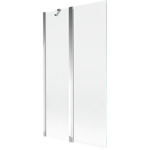 Mexen Mist parawan nawannowy 2-skrzydłowy 100 x 150 cm, transparent, chrom - 8A9-100-011-01-00 - Parawany nawannowe - miniaturka - grafika 1