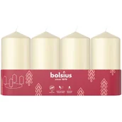 Świece - Świeca pieńkowa 4 szt. perła wys. 10 cm Bolsius - miniaturka - grafika 1