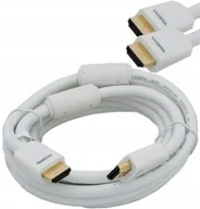 Kable - VITALCO Kabel przewód wtyk HDMI 1.4 biały 4K 5m - miniaturka - grafika 1