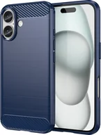 Akcesoria do smartwatchy - Hurtel Etui silikonowe Carbon Case do iPhone 16 Plus - niebieskie - miniaturka - grafika 1