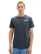 Koszulki męskie - TOM TAILOR Męski T-shirt 1035568, 31488, granatowy, vintage, beżowy, rozmiar XL, 31488 - Navy Vintage Beige Inject, XL - miniaturka - grafika 1
