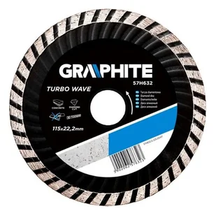 Graphite tarcza tnąca Turbo Wave 115x22mm 57H632 - Tarcze do pił - miniaturka - grafika 1
