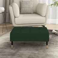 Pufy i podnóżki - shumee Podnóżek ciemnozielony 78x56x32 cm tapicerowany aksamitem - miniaturka - grafika 1