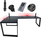 Biurka gamingowe - BIURKO GAMINGOWE NARONE LOFTOWE 240X160 STABILNE GNIAZDO - miniaturka - grafika 1