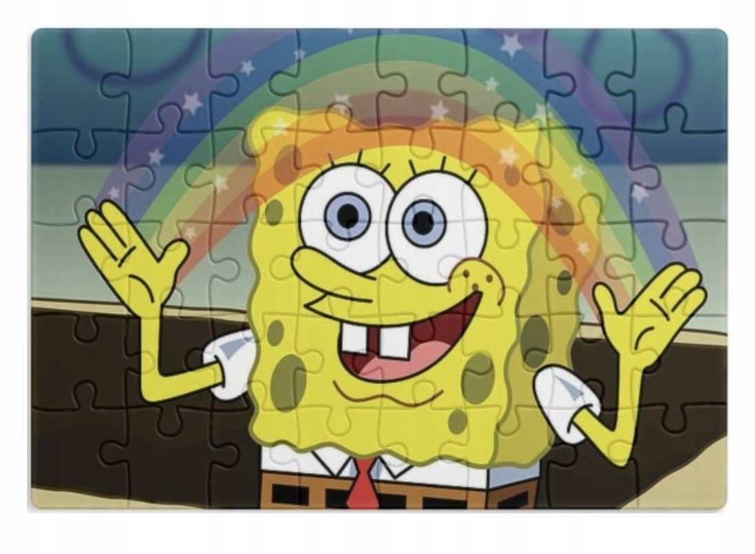 PUZZLE SPONGEBOB BAJKA A3 252 el z Nadrukiem + IMIĘ #117